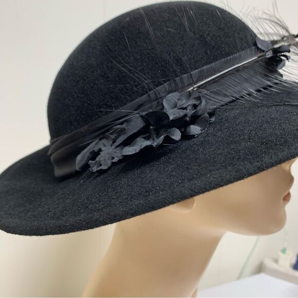 VTG Thomas Miller for Sylvia of St Louis Felt Hat Sz Large 23” Gorgeous - Picture 10 of 14